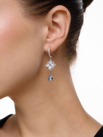 Серьги "Flower Pearl Drop Blue"