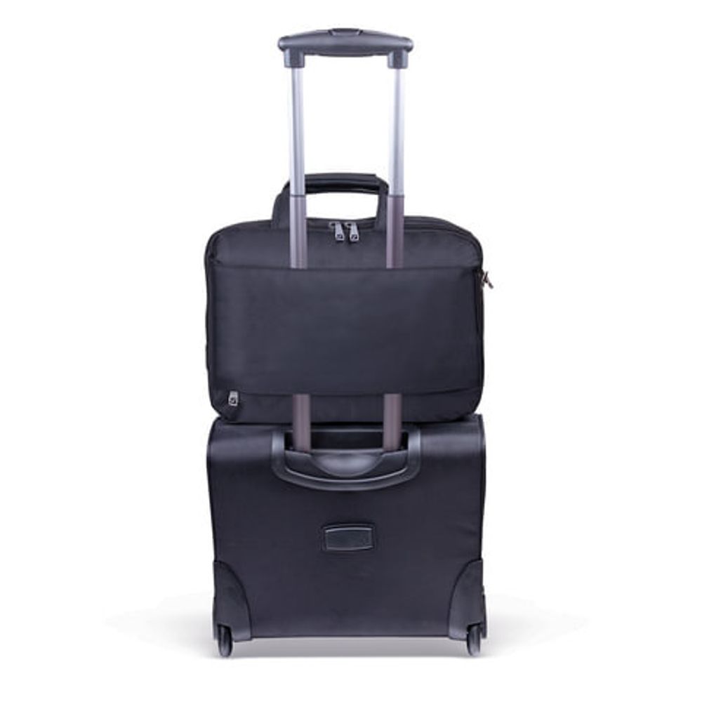 Сумка деловая BRAUBERG с отделением для ноутбука 15,6", "Control 2", 2 отделения, черная, 41х32х10 см, 240397