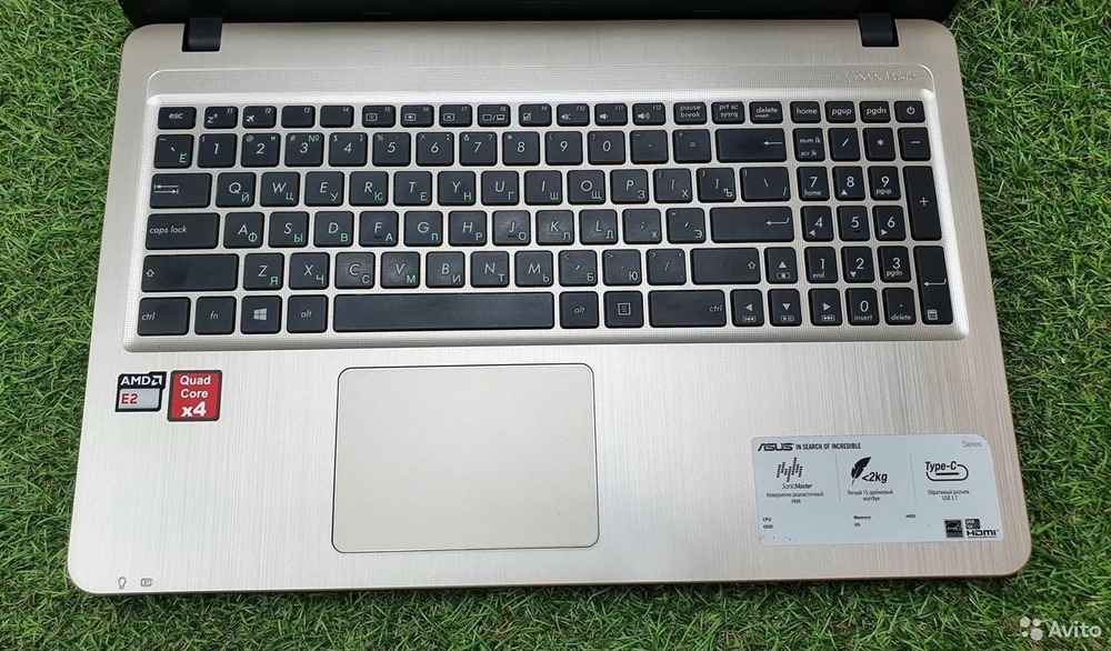 Ноутбук asus для работы 4 ядра FullHD
