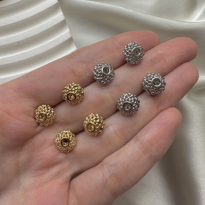 6310-з Бусина "Резная" 8мм, позолота