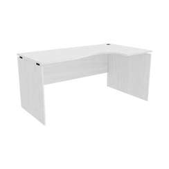 Стол криволинейный Континент-Pro СК157R Ясень Анкор белый 1570х900х750