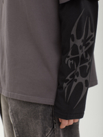 Женский Лонгслив Sigilism Print Grey Layered