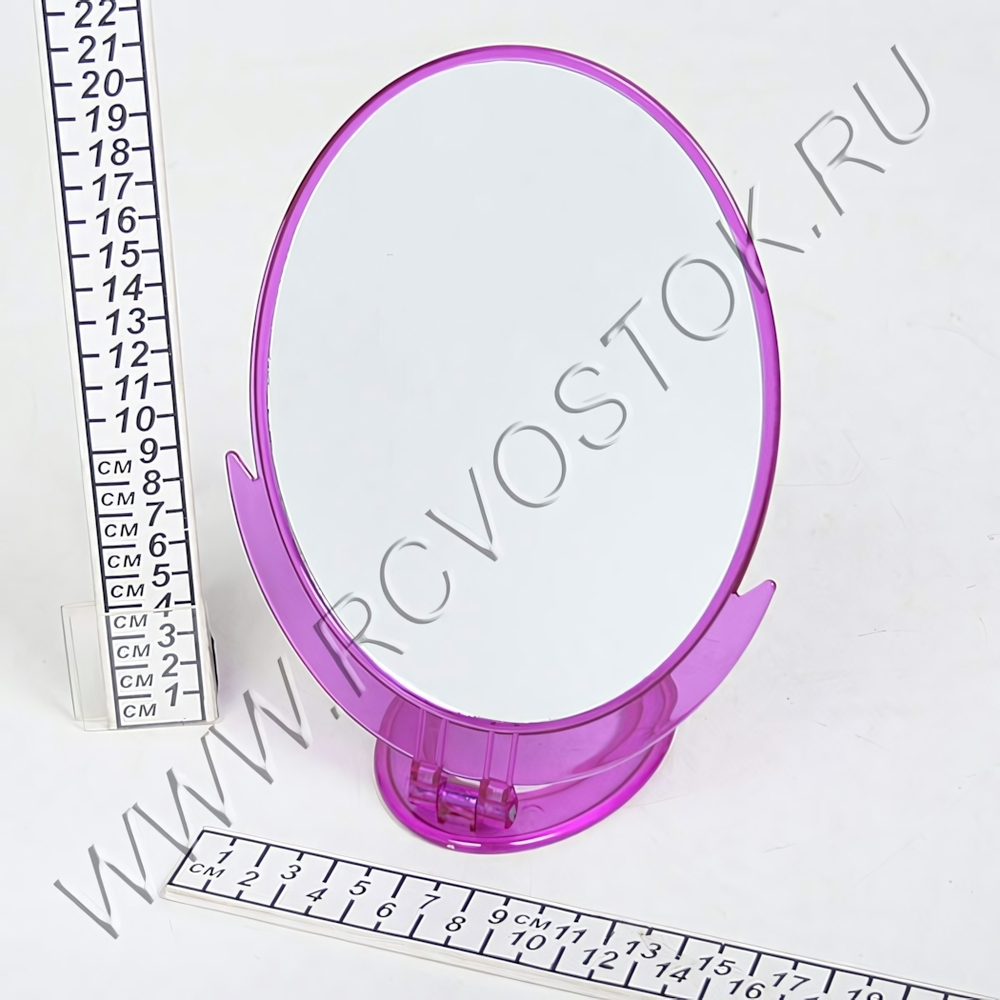 Зеркало настольное в пластиковой оправе «Классика - Практика» овал, подвесное 32см