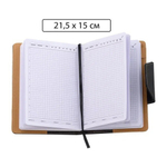 Записная книжка Basir на магните, формат А5, переплет из кожзама, 21*15 см, 112 листов, 3 цвета ассорти