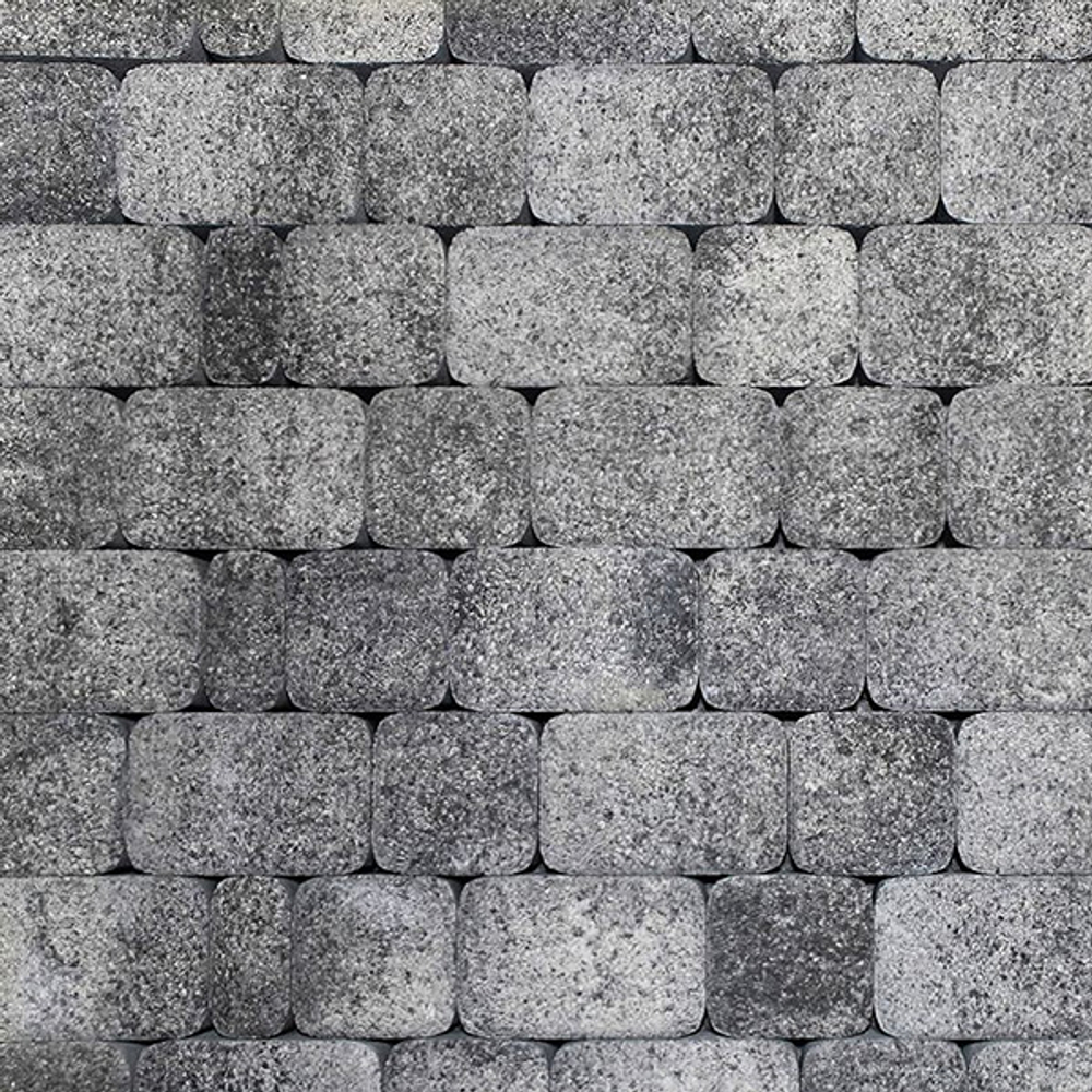 Тротуарная плитка КЛАССИКО - Листопад гранит Антрацит, комплект из 3 видов плит