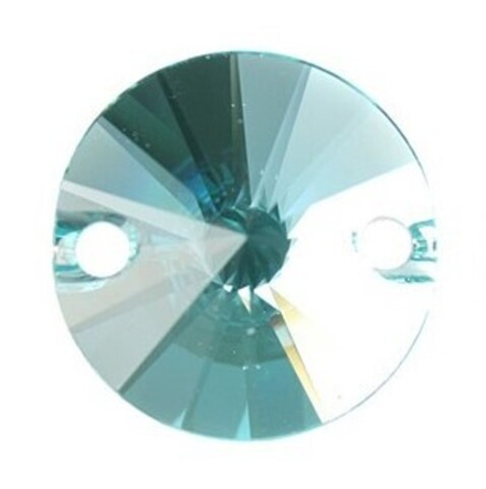 Стразы "Сваровски" 10 мм, кристалл св.бирюзовый (lt. turquoise 263), 1 шт.