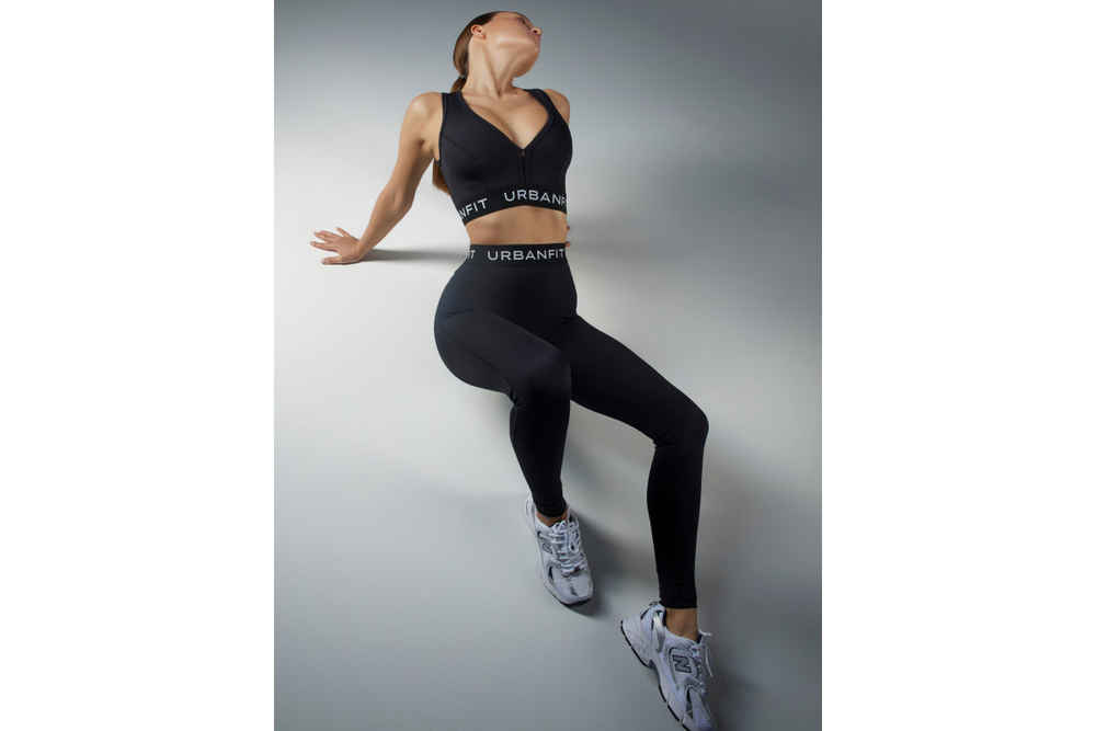 Леггинсы женские Urbanfit SLASH, размер S, черный