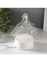 Светильник 3D ночник RISALUX «Красивая душа», LED RGB, от се