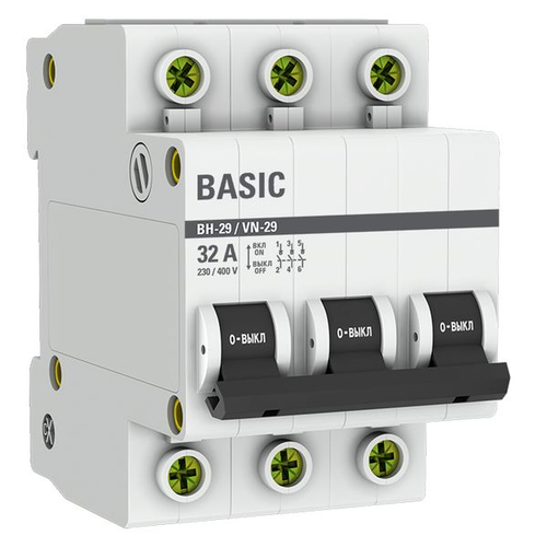 Выключатель нагрузки ВН-29 3P 32А BASIC