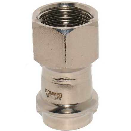 Муфта пресс Rommer 22x1/2" ВР с внутренней резьбой из нержавеющей стали (RSS-0022-002212)