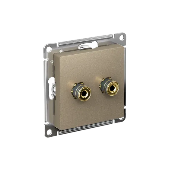 Розетка аудио 2-м AtlasDesign шампань SE ATN000587