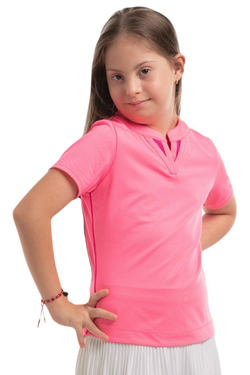 Футболка для девочки Lucky in Love Girls Tropical Double V Short Sleeve - Pink