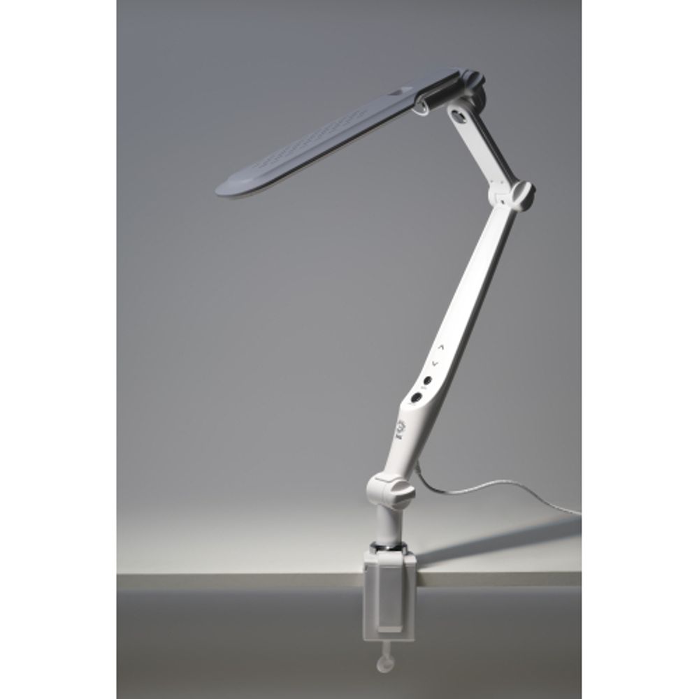 Настольный светильник ЭРА NLED-496-12W-W светодиодный на струбцине белый