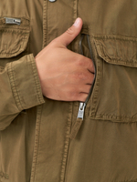 Удлинённая ветровка в Американском ретро стиле из натурального хлопка без капюшона.