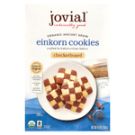 Jovial, Органическое печенье из пшеницы-однозернянки, шахматное, 8,8 унций (250 г)