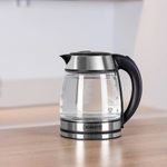 Чайник SCARLETT SC-EK27G54, 1,7 л, 1800 Вт, закрытый нагревательный элемент, стекло, стальной