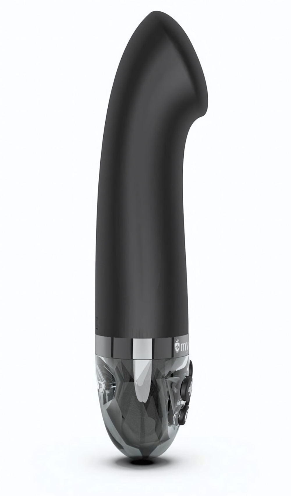 Черный вибратор с функцией электростимуляции Right on Ron - 17 см. (Цвет: черный)