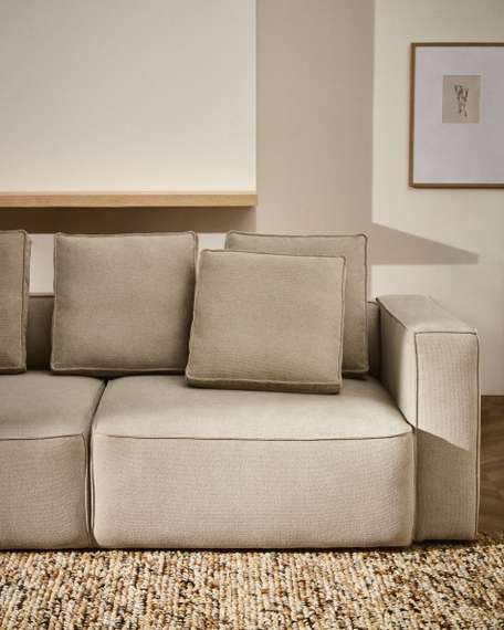 3-местный диван-кровать Marela бежевый шенилл 236 см