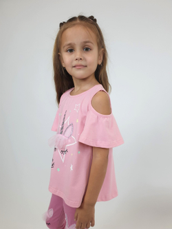 02-124-2 Комплект для девочки (футболка+ лосины)