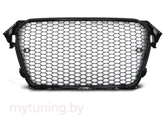 Решетка радиатора RS-TYPE GLOSSY FRAME BLACK PDC для Audi A4 B8