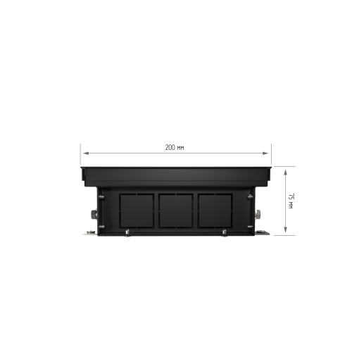 Конвектор внутрипольный Royal Thermo ATRIUM-75/200/2600-DG-U-LB