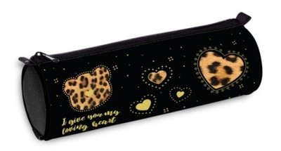 Пенал-Тубус 210х70мм на молнии -Стильный мишка- в индив.упак.