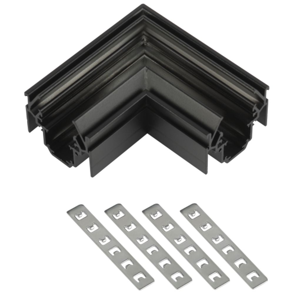 Соединитель ЭРА TRM-PC20-CCN B для магнитного шинопровода угловой черный для системы NOVA ver.2