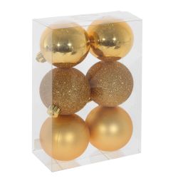 GAEM Набор из 6шт Украшение новогоднее "Шар", D 6 см, L11,5 W6 H17 см