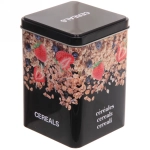 Банка для продуктов металлическая «Black style» Хлопья 1100мл