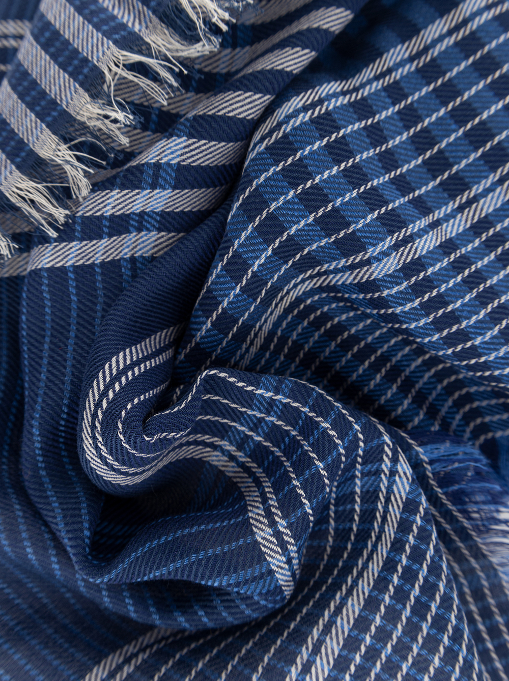 MALO Шарф - синий в клетку