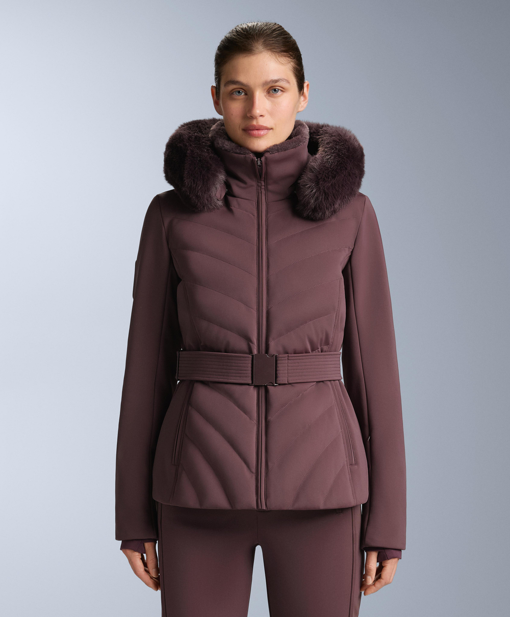 OYSHO Водостойкая облегающая куртка Primaloft® SKI, темно-винный