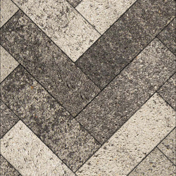 Тротуарная плитка ПРЯМОУГОЛЬНИК 600х200 мм - Листопад гранит Антрацит