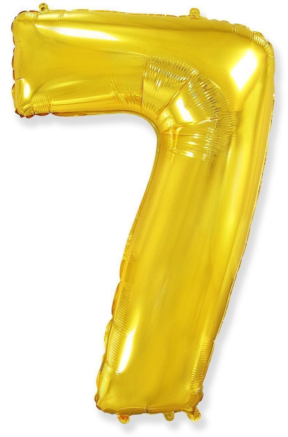 Шар (40"/102 см) Цифра, 7, Золото, в упаковке