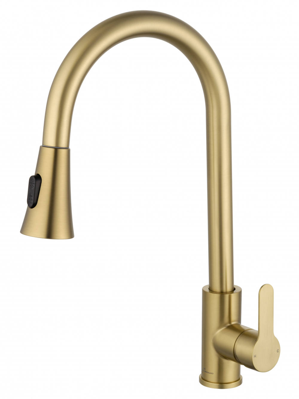 Смеситель для кухни с выдвижным изливом WONZON & WOGHAND, Брашированное золото (WW-121E201L-BG)