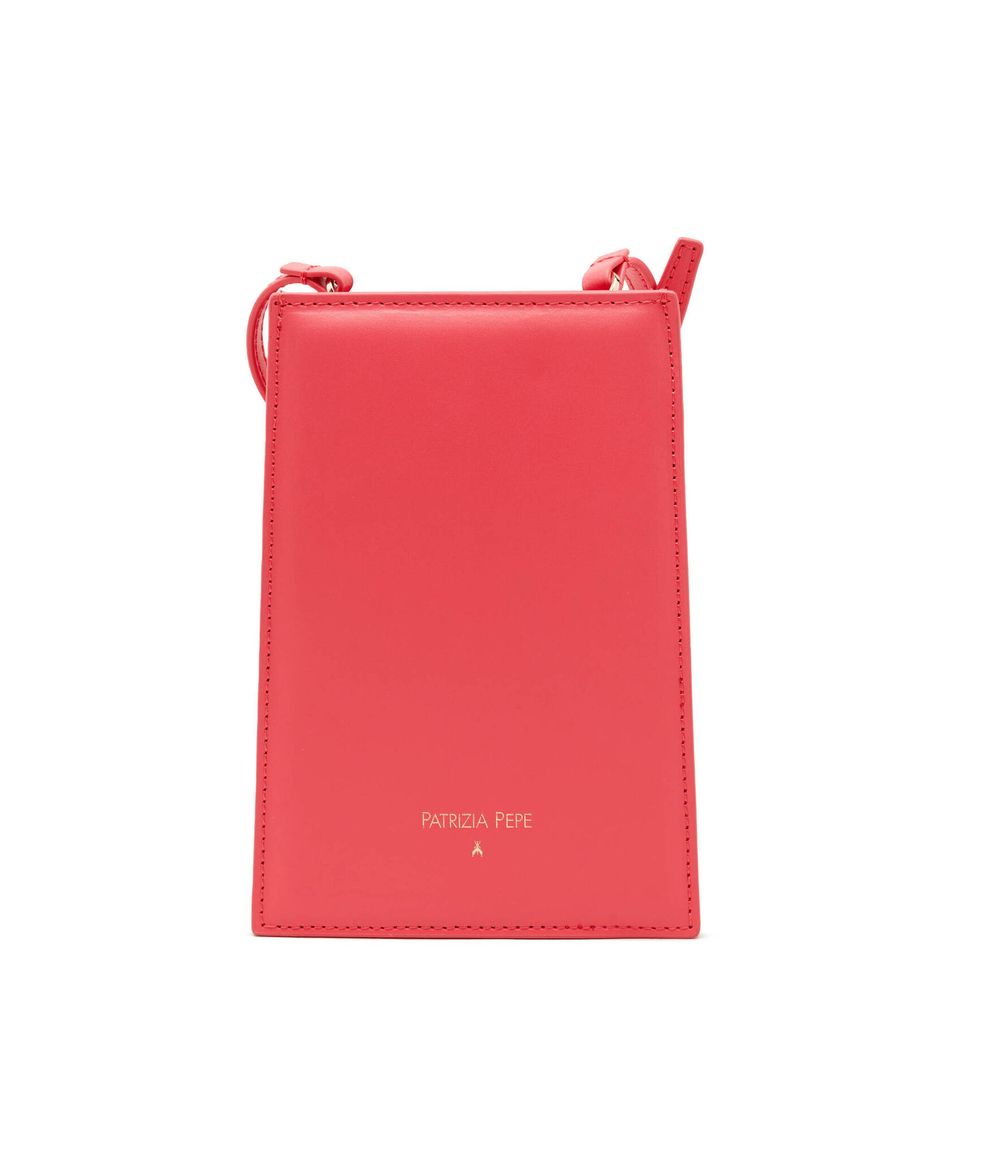 Кожаная сумка для телефона Patrizia Pepe - коралловый(8B0052 L100)