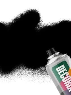 Грунтовка черная в баллончике матовая акриловая - аэрозольный грунт Decorix объем 520 мл