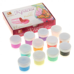 Краска акриловая Луч, 12 цветов, 20 мл., перламутровая, картонная упаковка