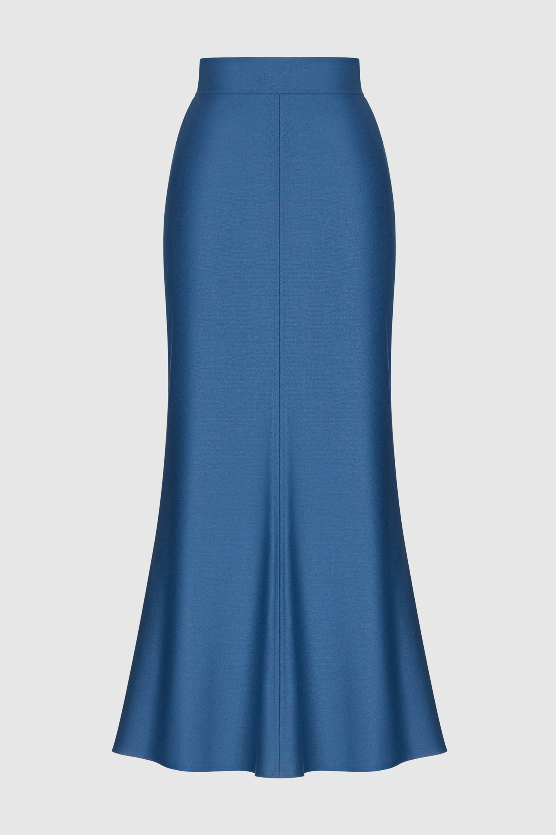 Юбка годе голубая из шерсти