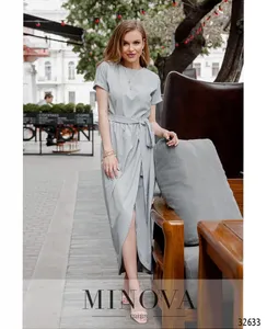 Платье 8609-светло-серый Minova