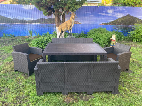 Комплект мебели под искусственный ротанг для отдыха Калифорния «California Family Maxi Set» арт.77787/77770/536 КД — 2