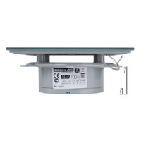 Вытяжной тонкий вентилятор для ванн ММ-Р 06 стекло прямое 90 м³/час с обратным клапаном темно серый с каплями