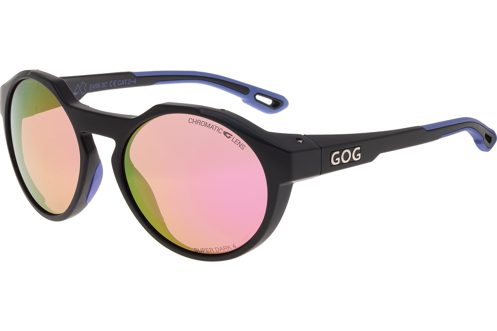 Спортивные очки GOG Manaslu / Matt Black-Purple / Photochromic Purple Lens
