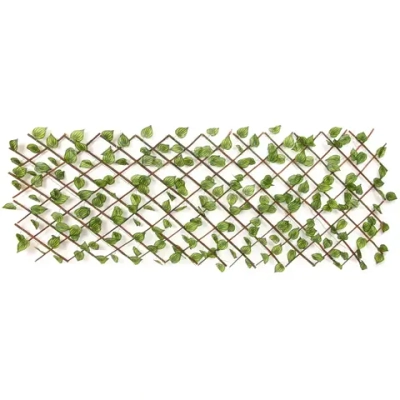 Забор декоративный «Листья плюща» при ширине 2 м высота 0,95 м (h-1,2м в сложенном), Зеленый
