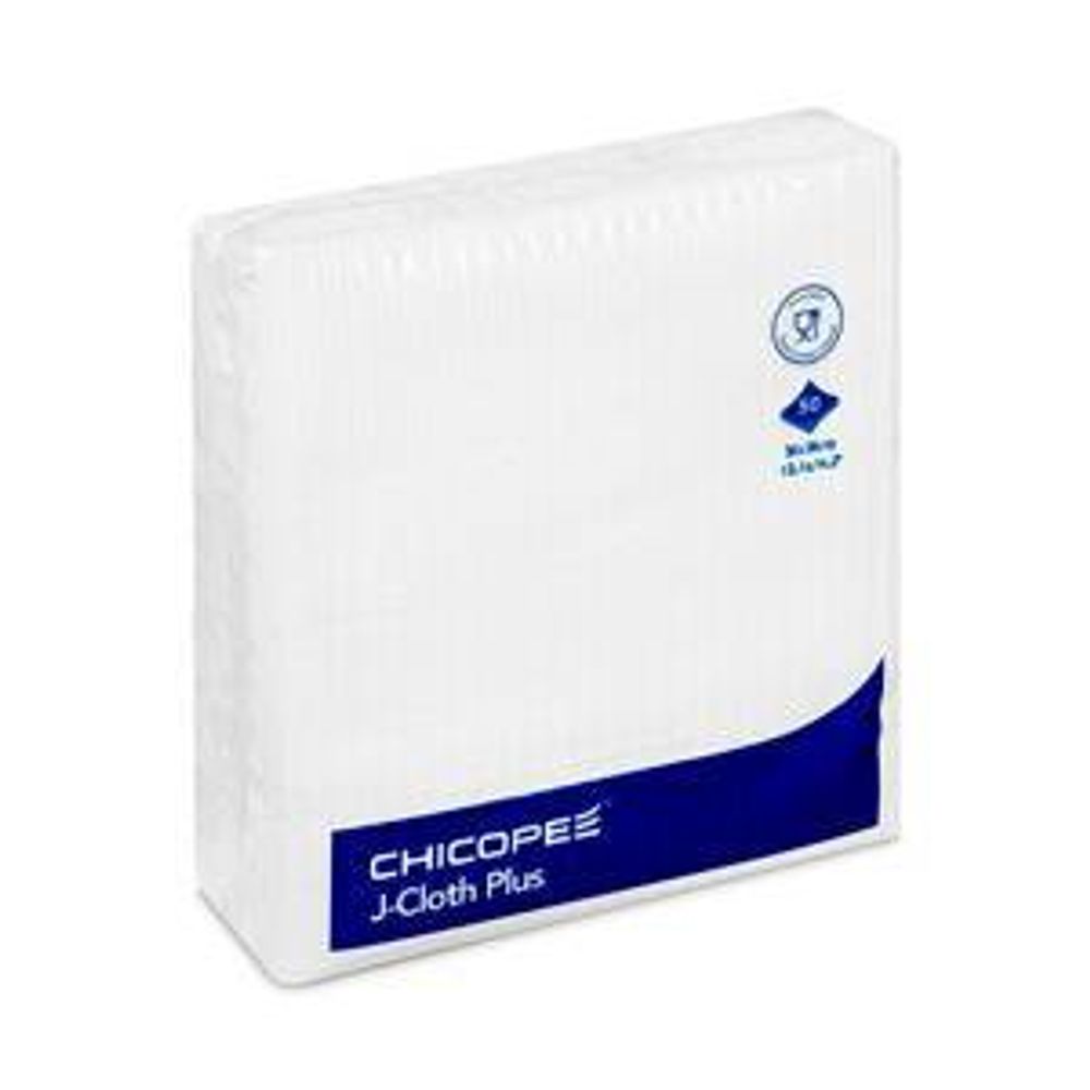 Салфетки универсальные чистящие многократные J-Cloth Plus Medium Wiper белые (Katun/Chicopee) 50шт