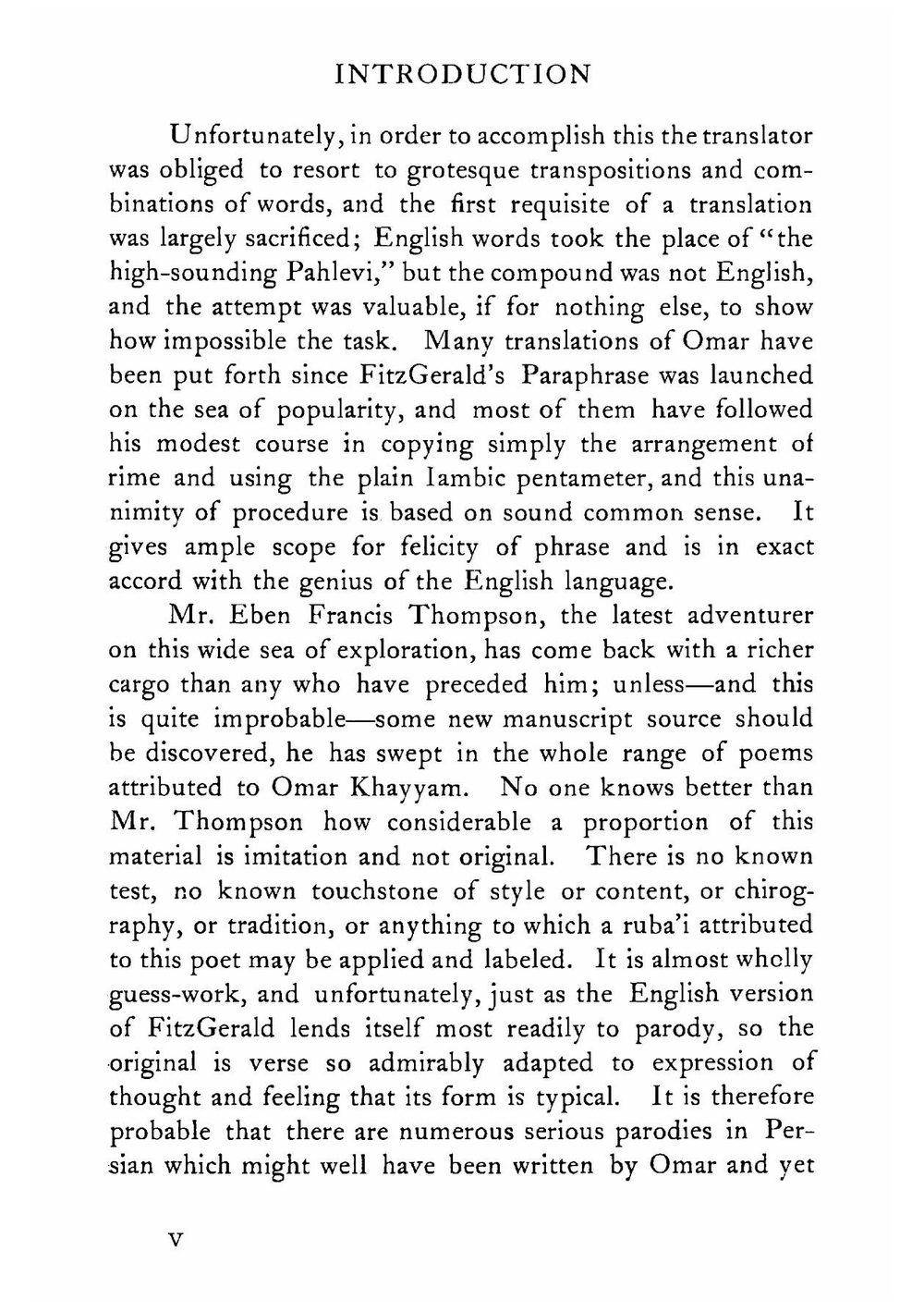 The Quatrains of Omar Khayym of Nishapur: Translated from the Persian Into English Verse Including Quatrains Now for the First Time So Rendered | Khayyam Omar