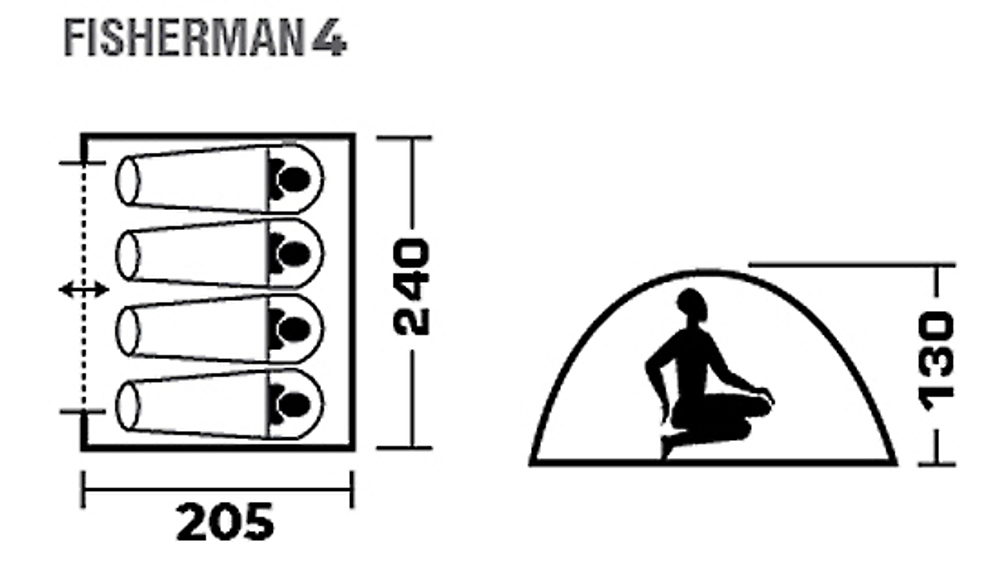 Палатка Jungle Camp Fisherman 4 камуфляж [70853]