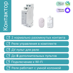 Умный контактор GRITT Electric 25А 220AC c дистанционным управлением 433 + WiFi, A2101WF