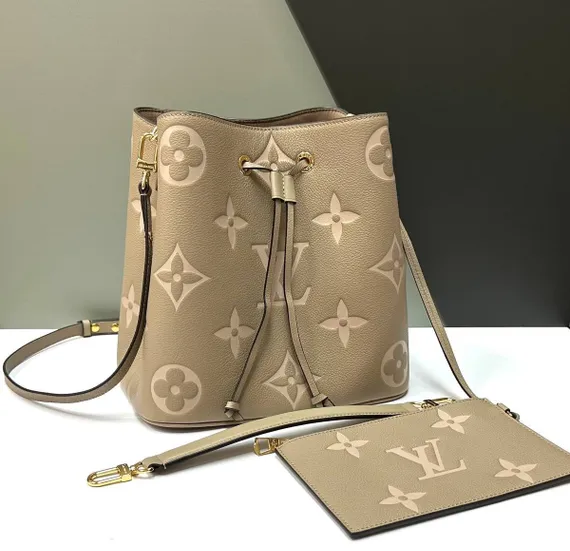 Сумка Louis Vuitton Neonoe MM серо-бежевый