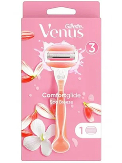 Женская бритва Venus Comfortglide Spa Breeze с ароматом белого чая, 1 станок и 1 бритвенная головка, из Финляндии