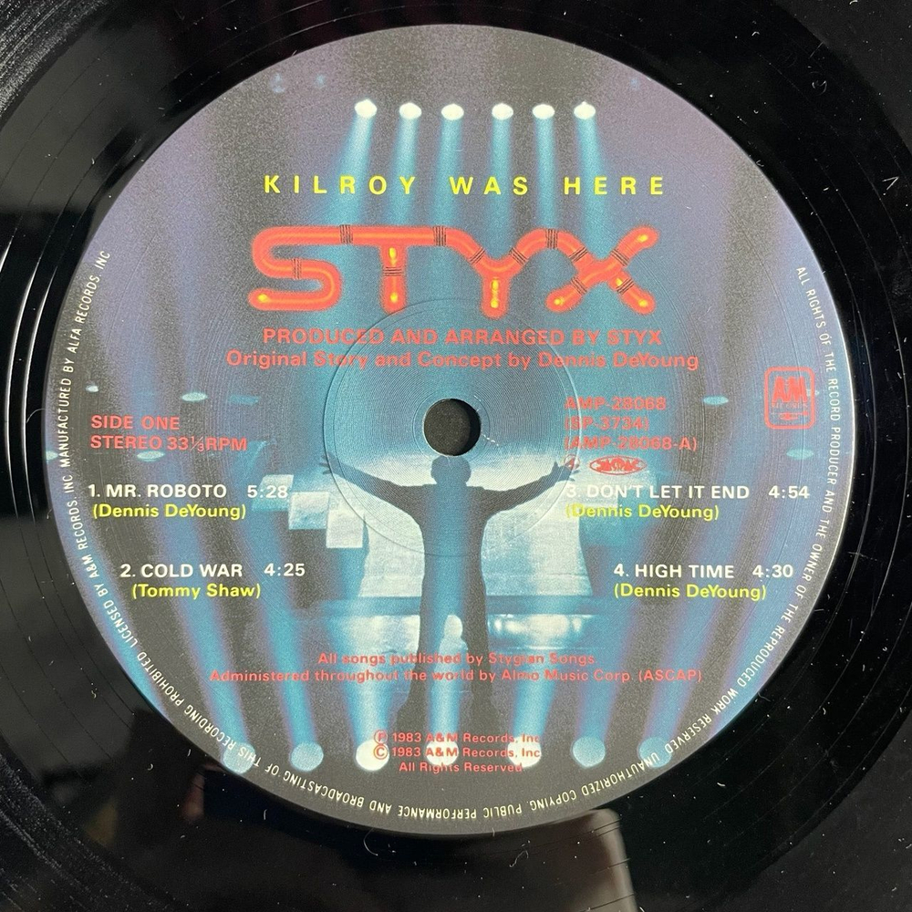 Винтажная виниловая пластинка LP Styx Kilroy Was Here (Japan 1983) (Obi) Mr. Roboto